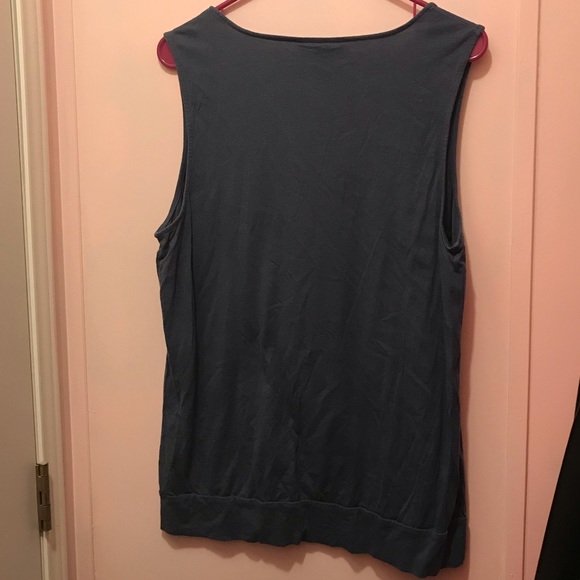 Style & Co Navy Ribbed Tank Top - Picture 6 of 6